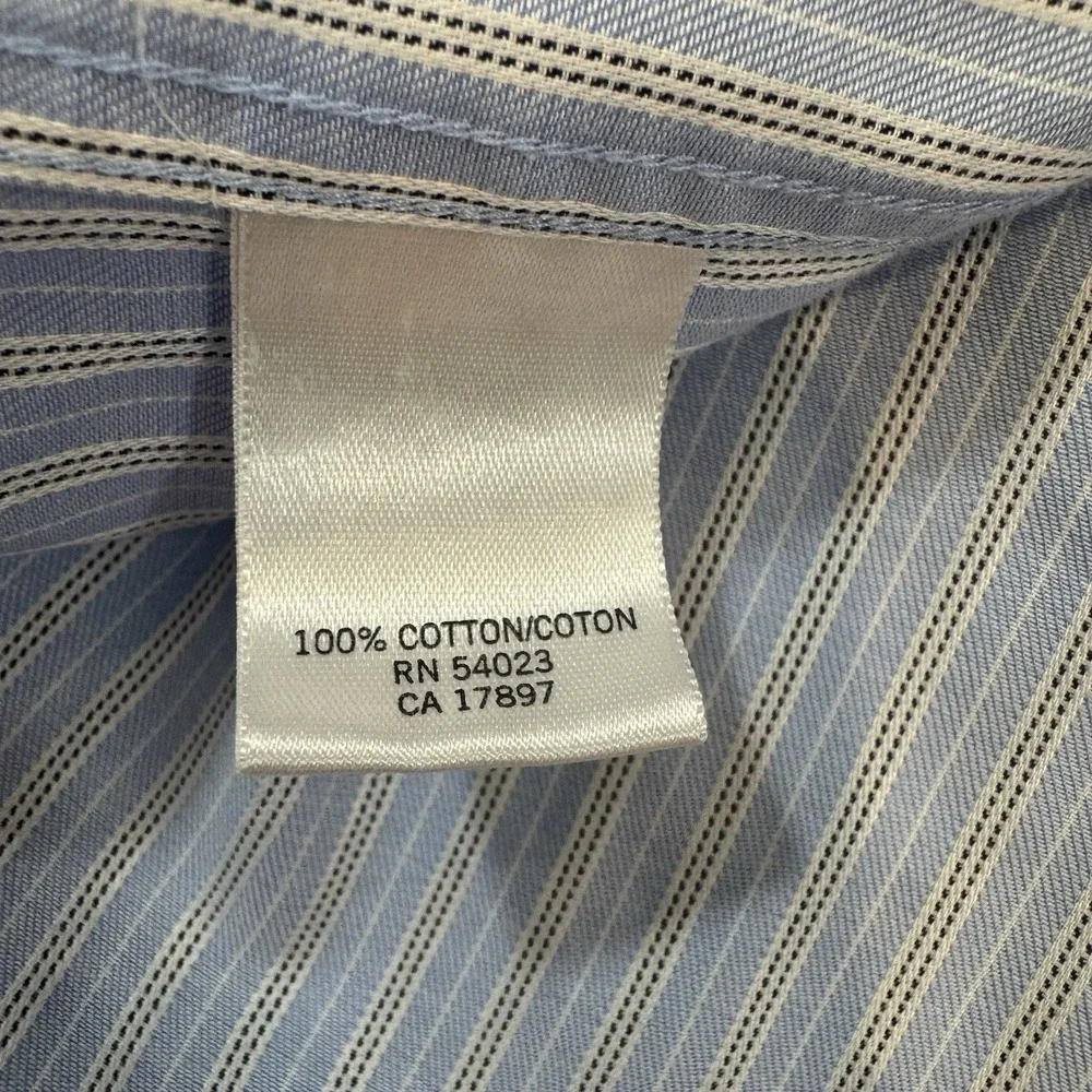 Banana Republic Dress Shirt Men  XXLarge  2XL Blue Button Down Striped